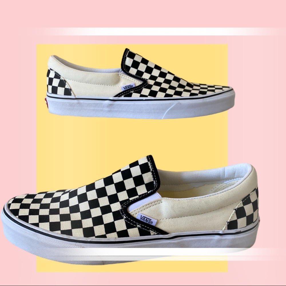 Vans “checkerboard skate” slip ons